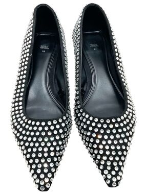 {Zara} Rhinestone Pointed Toe Flats
